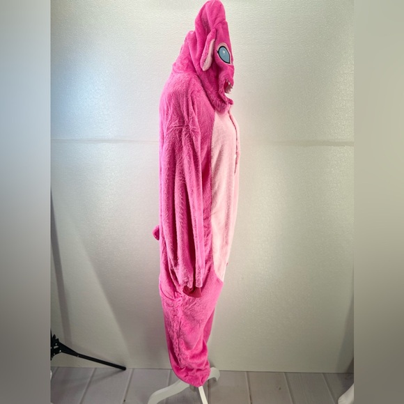 Stitch Jumpsuits Cartoon Unisex Pajamas Adult Soft Cosplay Halloween Sleepwear L - Picture 7 of 17